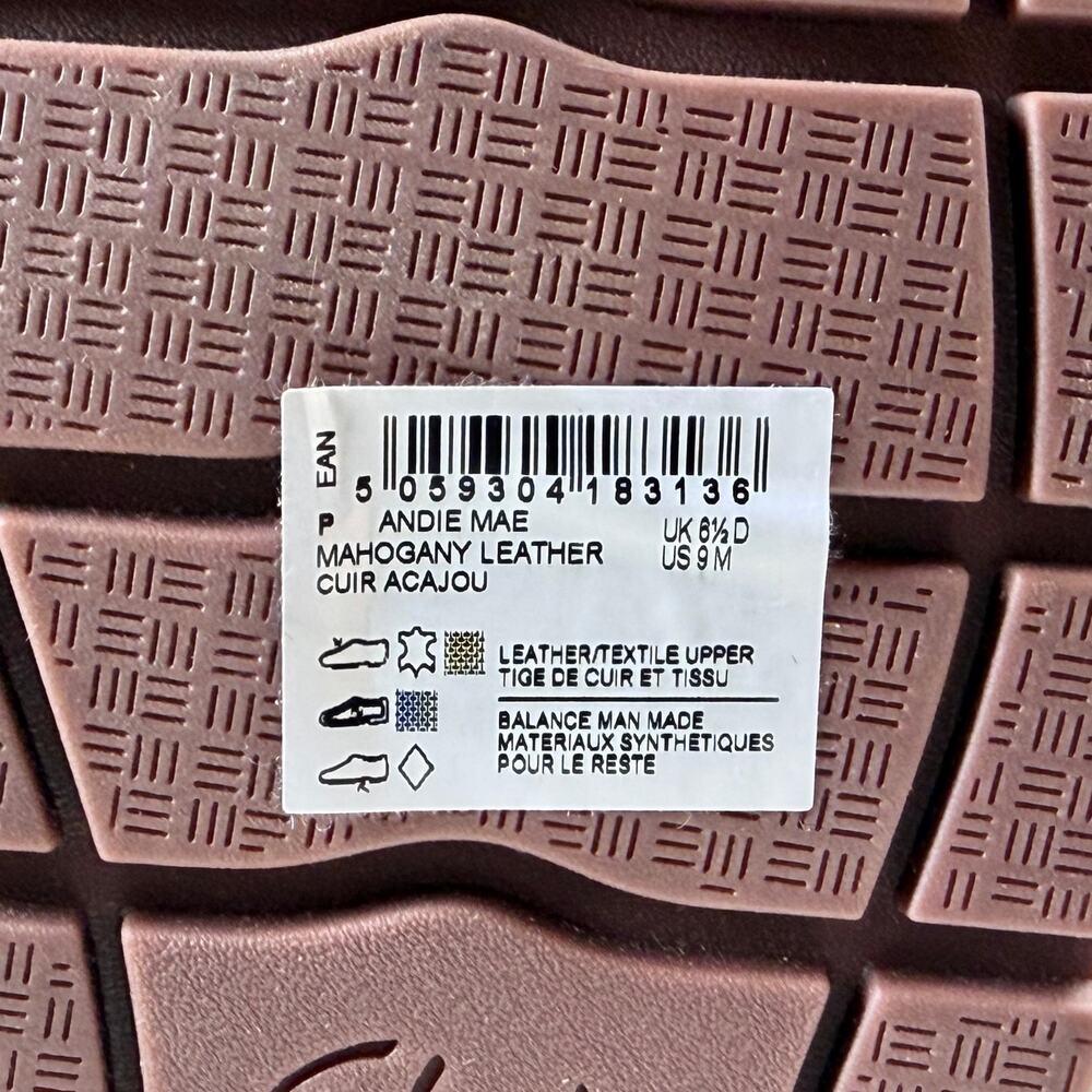 NEW Clarks Andie Mae 9M Leather Comfort Ankle Booties Tan Brown Faux Fur Cuff - Picture 11 of 12